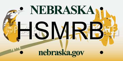 HSMRB Nebraska License Plate