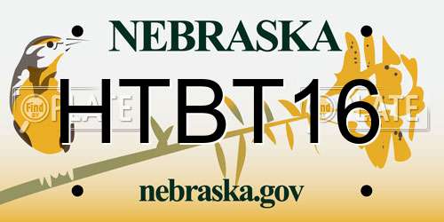 HTBT16 Nebraska License Plate