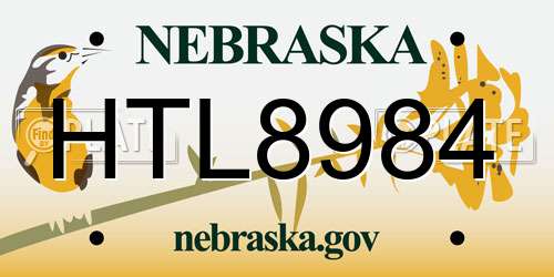 HTL8984 Nebraska License Plate