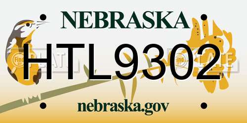 HTL9302 Nebraska License Plate