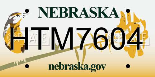 HTM7604 Nebraska License Plate