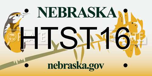 HTST16 Nebraska License Plate
