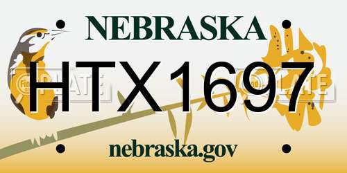 HTX1697 Nebraska License Plate