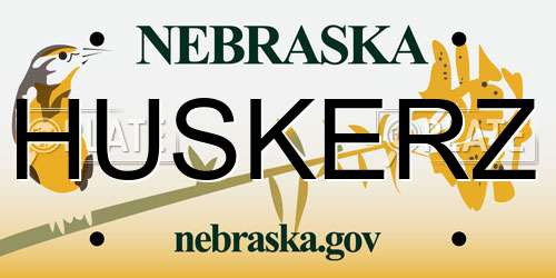 HUSKERZ Nebraska License Plate