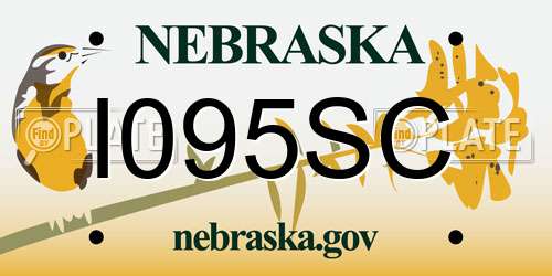 I095SC Nebraska License Plate