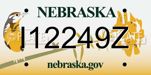 I12249Z Nebraska License Plate