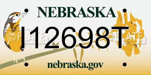 I12698T Nebraska License Plate