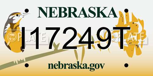 I17249T Nebraska License Plate
