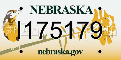 I175179 Nebraska License Plate