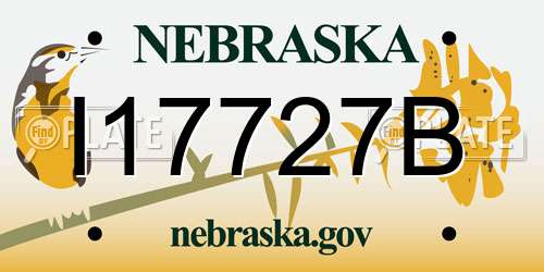 I17727B Nebraska License Plate