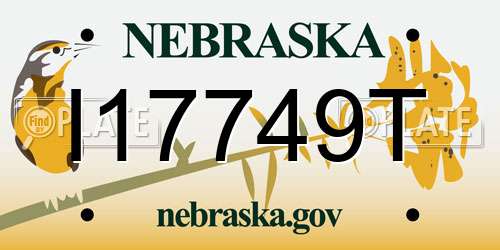 I17749T Nebraska License Plate