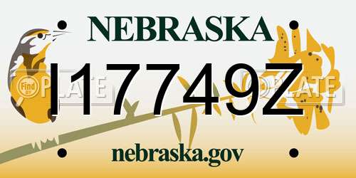 I17749Z Nebraska License Plate