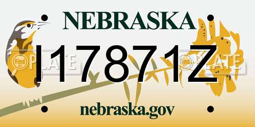 I17871Z Nebraska License Plate