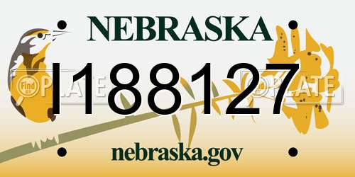 I188127 Nebraska License Plate