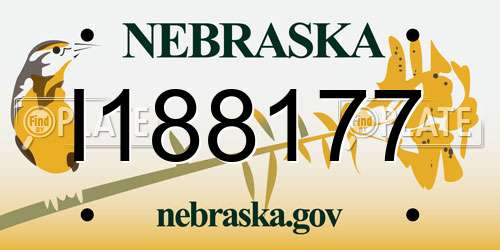 I188177 Nebraska License Plate