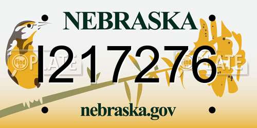 I217276 Nebraska License Plate