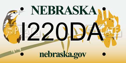I220DA Nebraska License Plate