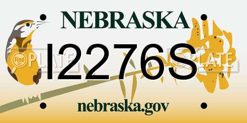 I2276S Nebraska License Plate