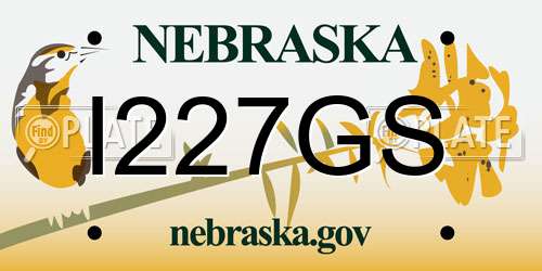 I227GS Nebraska License Plate
