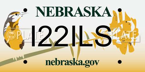 I22ILS Nebraska License Plate