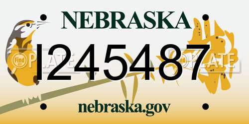 I245487 Nebraska License Plate