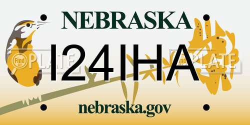 I24IHA Nebraska License Plate