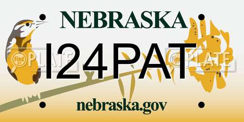 I24PAT Nebraska License Plate