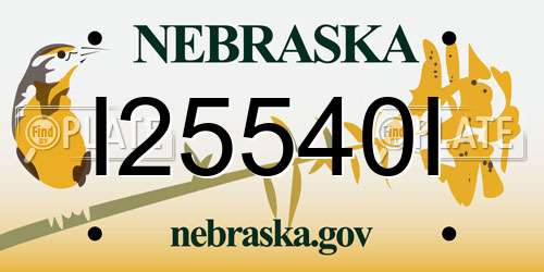 I25540I Nebraska License Plate