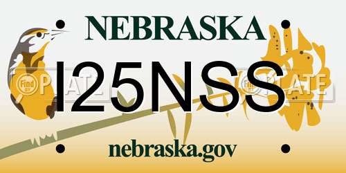 I25NSS Nebraska License Plate