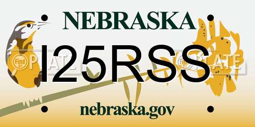 I25RSS Nebraska License Plate