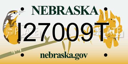 I27009T Nebraska License Plate