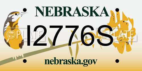 I2776S Nebraska License Plate