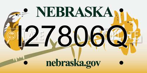 I27806Q Nebraska License Plate