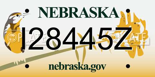 I28445Z Nebraska License Plate