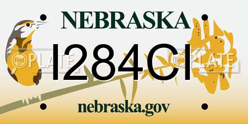 I284CI Nebraska License Plate