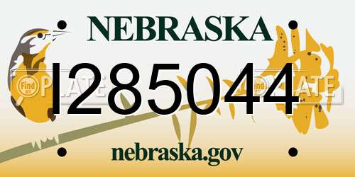 I285044 Nebraska License Plate