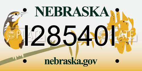 I28540I Nebraska License Plate