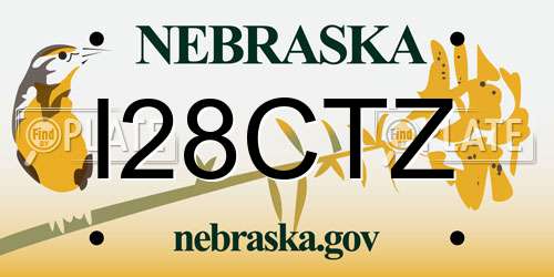 I28CTZ Nebraska License Plate