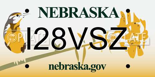 I28VSZ Nebraska License Plate
