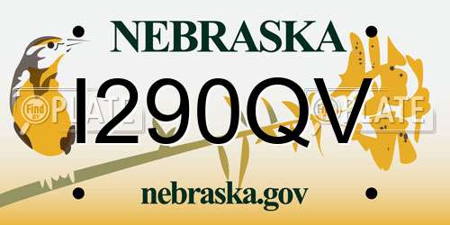 I290QV Nebraska License Plate