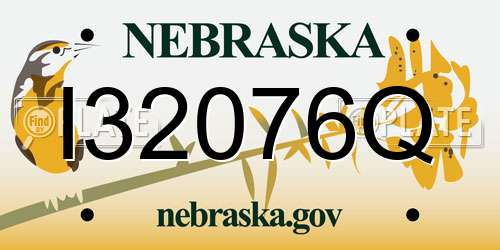 I32076Q Nebraska License Plate