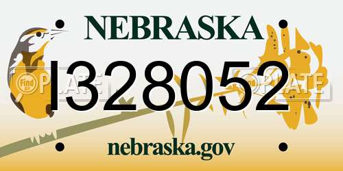 I328052 Nebraska License Plate