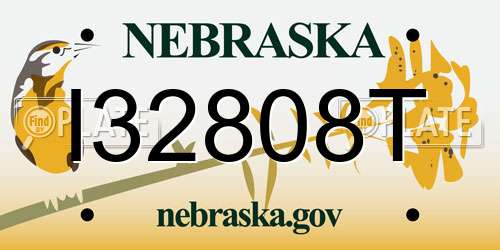 I32808T Nebraska License Plate