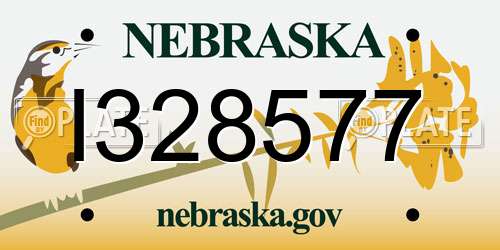 I328577 Nebraska License Plate