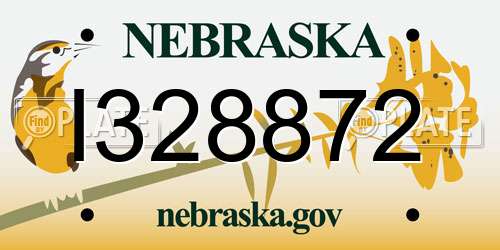 I328872 Nebraska License Plate