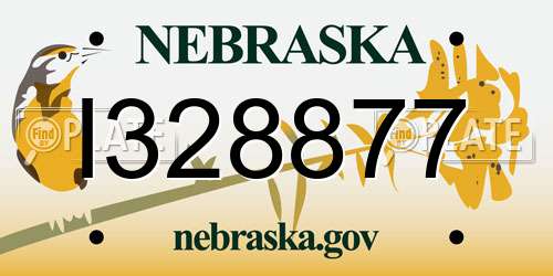I328877 Nebraska License Plate