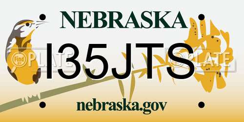 I35JTS Nebraska License Plate