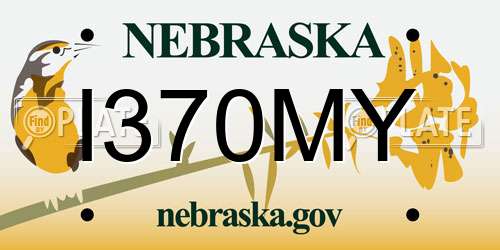 I370MY Nebraska License Plate