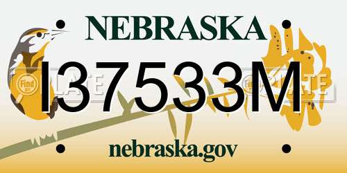 I37533M Nebraska License Plate