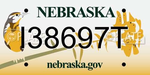 I38697T Nebraska License Plate